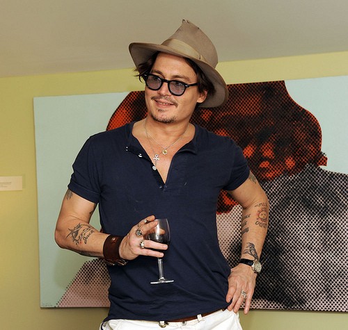 LOS ANGELES, CA - OCTOBER 11: Actor Johnny Depp attends Haute Living art exhibit with Jordi Molla and Domingo Zapata at Chateau Marmont on October 11, 2011 in Los Angeles, California. (Photo by Mark Sullivan/WireImage) *** Local Caption *** Johnny Depp