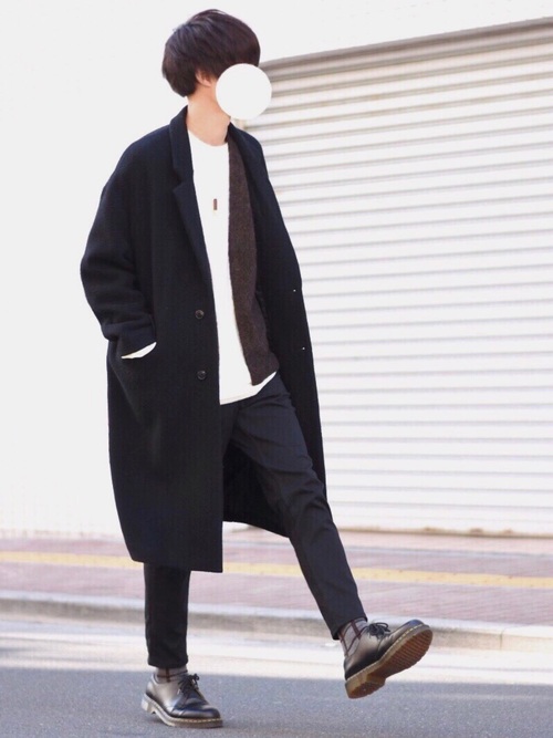 最新のhd高校生 黒コート コーデ メンズ 人気のファッションスタイル